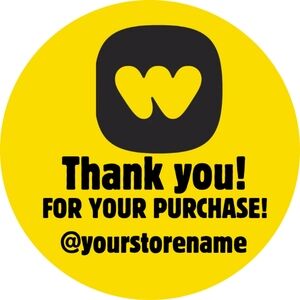 100 Whatnot Thermal Thank You Stickers